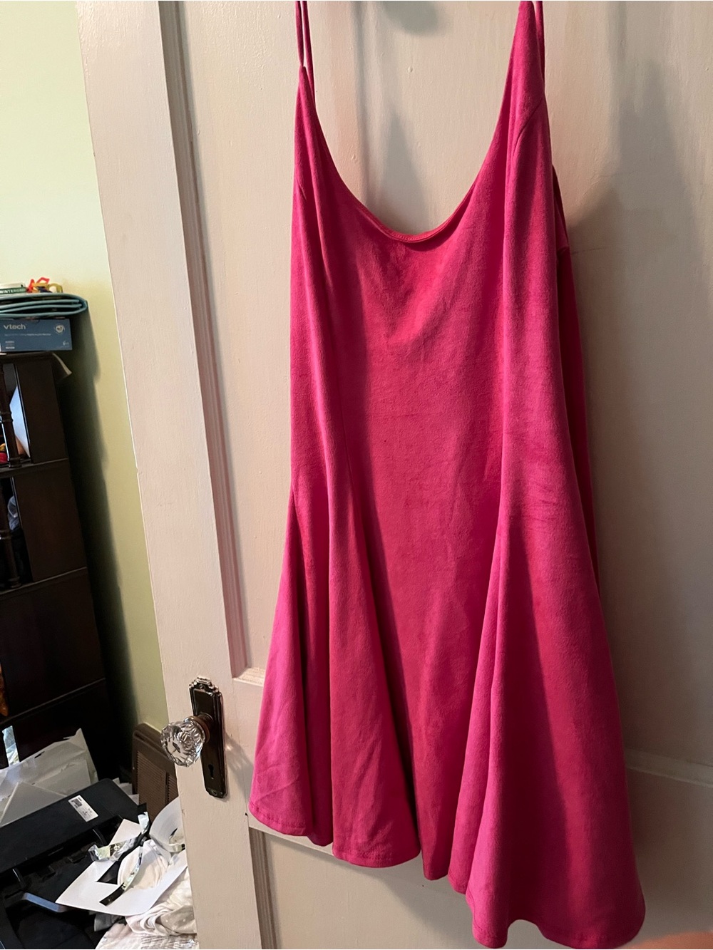 Lucy in the Sky Fuchsia Spaghetti Strap Mini Dress